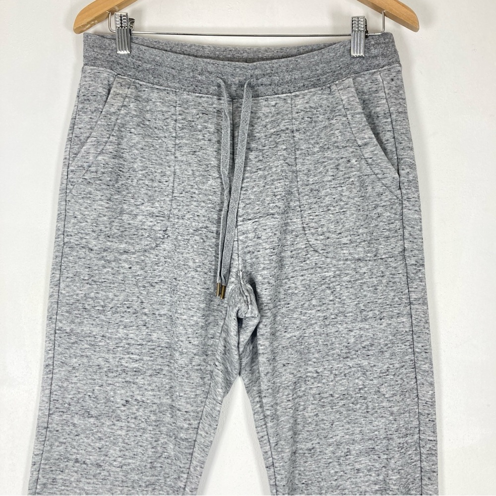 Uniqlo Sweatpants Mens M Gray Leg Athletic Drawstring Pockets Gym Heather Sport - Picture 3 of 16
